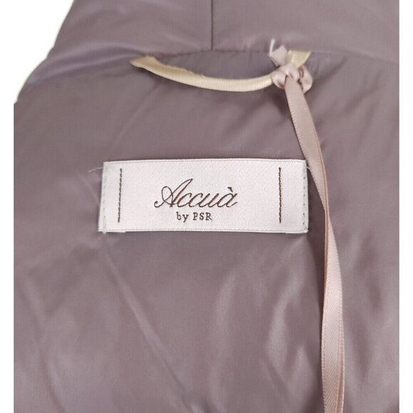ACCUA by PSR White Goose Down Quilted Jacket Size 38 US 2 XS Womens Gray $475 - Picture 10 of 14